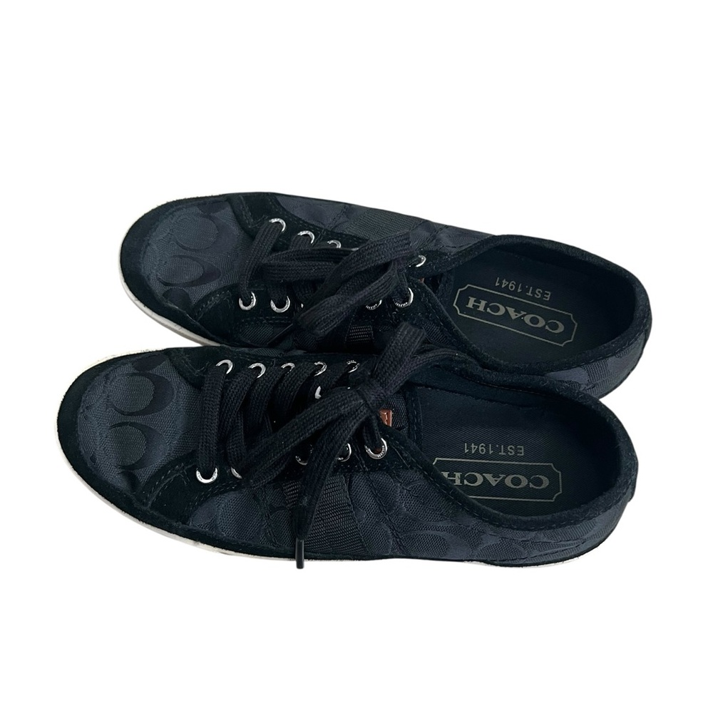 COACH Men’s Brad FS Size 8D Low Top Sneakers | Women 9.5M Black UNISEX - Picture 4 of 10